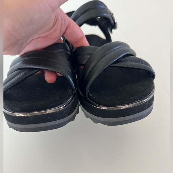 Vionic Reyna Black Platform Ankle Stap Sandals Size 9 - Picture 8 of 12